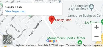 A map of the location of sassy lash